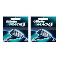 Gillette Mach3 Refill Razor Blade Cartridges, 2 Count (Pack of 2) + FREE Curad Bandages, 8 Ct.