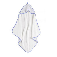 Sapphire giggle Organic Hooded Striped Bath Towel- Wedgewood