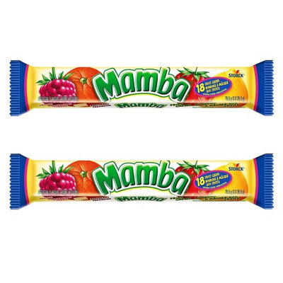 Mamba Fruit Chewy Candy 2.65oz, 2 Packs (Fruit Chews)
