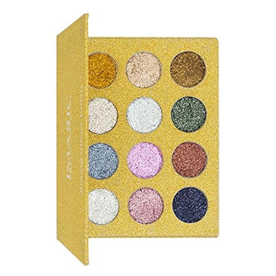 Baoblaze Beauty 12 Colors Glitter Eyeshadow Palette | Shimmer Diamond Pigmented Metallic Makeup Eye Shadow Powder | Long Lasting & Waterproof - #1
