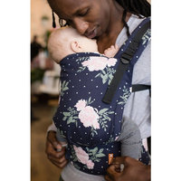 Baby Tula Discover Free-to-Grow Baby Carrier, Adjustable Newborn to Toddler Carrier, Ergonomic and Multiple Positions for 7-45 pounds, Black with Gray Stars