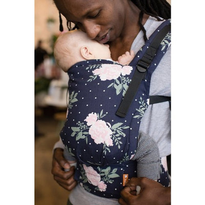 Baby Tula Discover Free-to-Grow Baby Carrier, Adjustable Newborn to Toddler Carrier, Ergonomic and Multiple Positions for 7-45 pounds, Black with Gray Stars