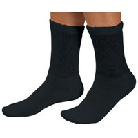 Mens Non Binding Diabetic Crew Socks Black 6 - 8