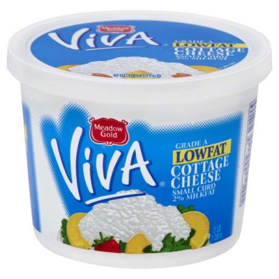 Meadow Gold Viva 2% Lowfat Small Curd Cottage Cheese, 3 lb