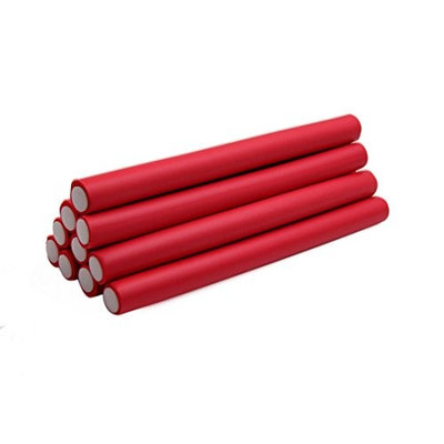 uxcell 10 Pcs Red 2cm Dia Home Beauty DIY Curler Makers Soft Foam Bendy Twist Curls Tool Hair Rollers