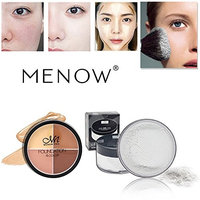 Menow Waterproof Women Highlighter Long Lasting Make Up Powder 4 Color Concealer Set from Fenleo
