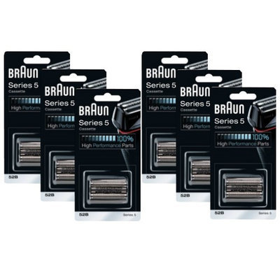 Braun 52B (6 Pack) Replacement Foil and Cutter Pack