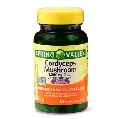 Spring Valley Cordyceps Mushroom Capsules, 500 mg, 60 Ct