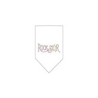 Ahi Rock Star Rhinestone Bandana White Large