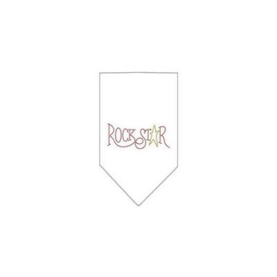 Ahi Rock Star Rhinestone Bandana White Large