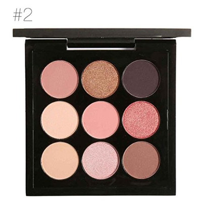 Xuanhemen FOCALLURE 9 Colors Glitter Eyeshadow Palette Shimmer Matte Art Palette Shade Makeup Metallic Eyeshadow