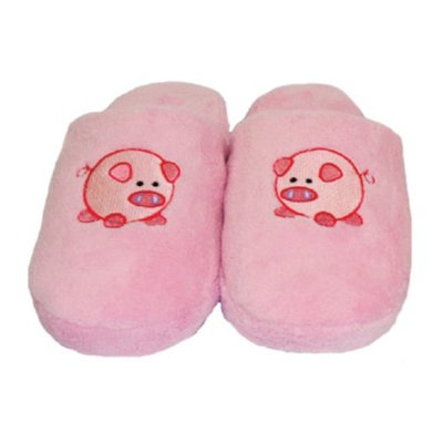 Spa Sister Applique Slippers, Pig
