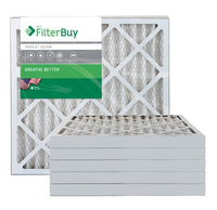 AFB Silver MERV 8 24x25x2 Pleated AC Furnace Air Filter. Filters. 100% produced in the USA. (Pack of 6)