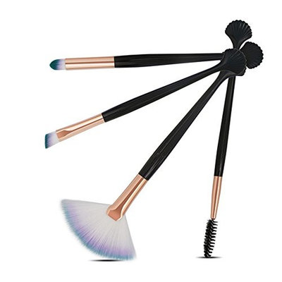 Baomabao 4pcs Cosmetic Makeup Brush Blusher Eye Shadow Brushes Set Kit