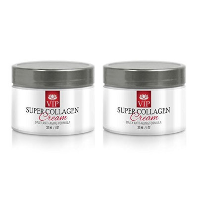 rejuvenation supplement - SUPER COLLAGEN CREAM - DAILY ANTI-AGING FORMULA - collagen cream to tighten skin - 2 Jars