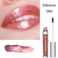 Velvet Matte Glitter Liquid Lipstick Hosamtel Sexy Fashionable Long Lasting Durable Moisturizing Lip Stain Kiss-proof Lip Gloss Makeup Tool