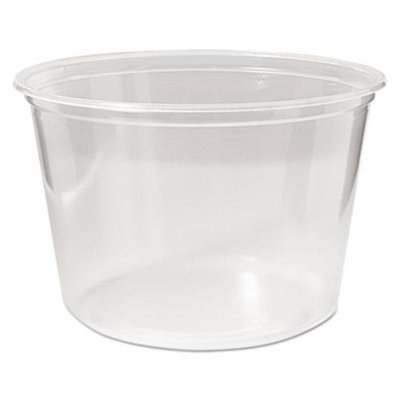 Fabrikal PK16SC Microwavable Deli Containers, 16 Oz, Clear, 500/carton