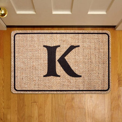 Personalized Burlap Initial 17
