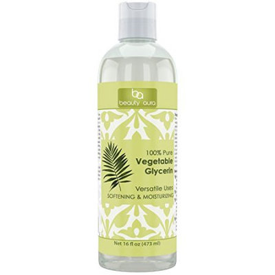 Beauty Aura 100% Pure Vegetable Glycerin - 16 Fl. Oz- Liquid Glycerin for Skin - Ideal Soap Base, Moisturizer, to use in DIY products & More