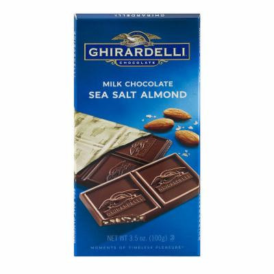 Ghirardelli Milk Chocolate Sea Salt Almond - 3.5 oz - 12 Count