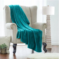 Twin Fleece Super Soft Warm Fuzzy Plush Couch Blanket, Extra Soft Brush Fabric, Lightweight Super Warm Bed Blanket (66-Inch-By-90-Inch) Teal, By Clara Clark