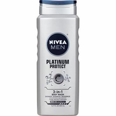NIVEA Men Platinum Protect 3-in-1 Body Wash 16.9 Fluid Ounce