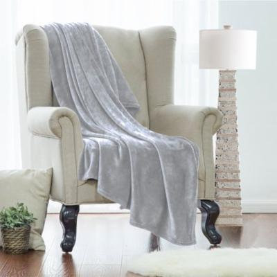 Twin Fleece Super Soft Warm Fuzzy Plush Couch Blanket, Extra Soft Brush Fabric, Lightweight Super Warm Bed Blanket (66-Inch-By-90-Inch) Silver, By Clara Clark