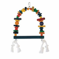 Living World Junglewood Wood & Rope Swing Bird Toy Large - 13