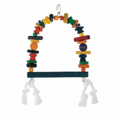 Living World Junglewood Wood & Rope Swing Bird Toy Large - 13