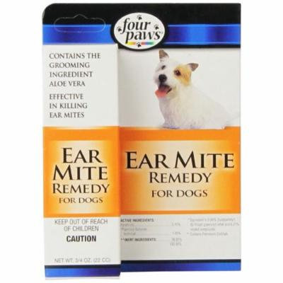 Four Paws Ear Mite Remedy for Dogs .75 oz - Pack of 6
