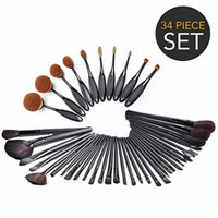 34-Piece Ultimate Hollywood Makeup Brush Set