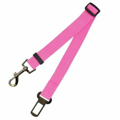 Pet Seat Belt Dog Safety Adjustable Clip Car Auto Travel Vehicle Safe Puppy Cat Seatbelt (Pink)
