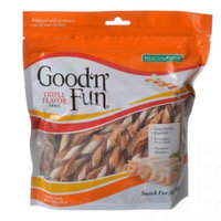 Healthy Hide Good 'n' Fun Triple-Flavor Twists - Rawhide, Pork Hide & Chicken 35 Pack - Pack of 6