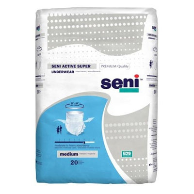 Seni Seni-S-ME20-AS1 Active Super Underwear-Moderate Heavy & Medium - 20 Per Pack
