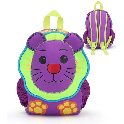 Sunkey Lion Backpack Neoprene Toddler Preschool Animal Backpack Kids Zoo Kindergarten Backpacks for School Toddler Book Bags Boys Bookbags for Girls