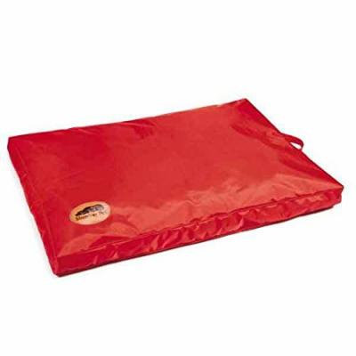 Red Heavy Duty Dog Bed Chew Resistant Indoor Outdoor Tough Soft Nylon Teflon (Medium - 36