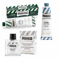 Proraso Shaving Cream, Menthol & Eucoplytus 150 ml + Proraso Shaving Cream, Aloe & Vitamin E 150 ml + Proraso Liquid After Shave Cream, 3.4 Ounce + Old Spice Deadlock Spiking Glue, Travel Size, .84 Oz