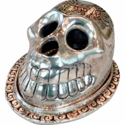 6PC BOX - Skull Incense Burner - Aluminum / 3