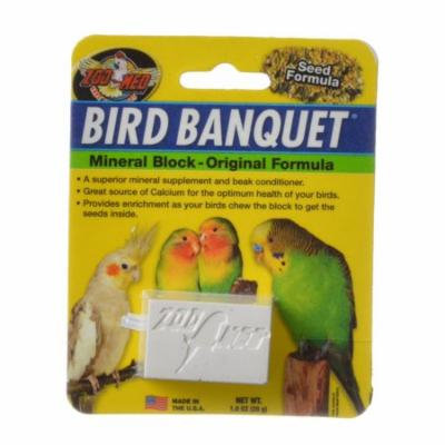 Zoo Med Bird Banquet Mineral Block - Original Seed Formula Small - 1 Block - 1 oz - Pack of 2