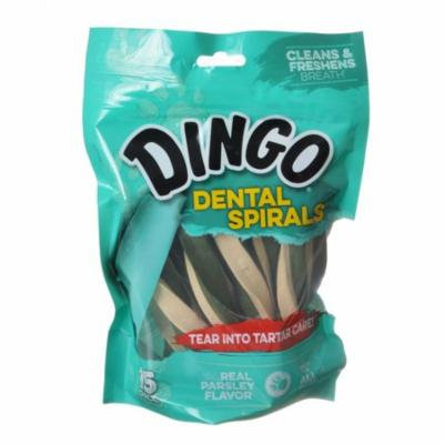 Dingo Dental Spirals Fresh Breath Dog Treats Regular - 15 Pack - Pack of 3