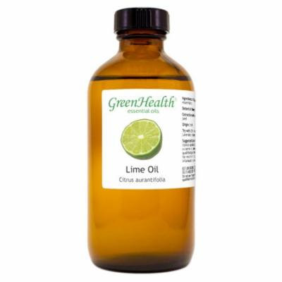 Lime Essential Oil - 8 fl oz (237 ml) Glass Bottle w/ Cap - 100% Pure Essential Oil by GreenHealth