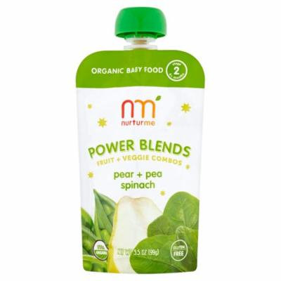 Nurturme Blend Pear Pea Spinach,3.5 Oz (Pack Of 6)