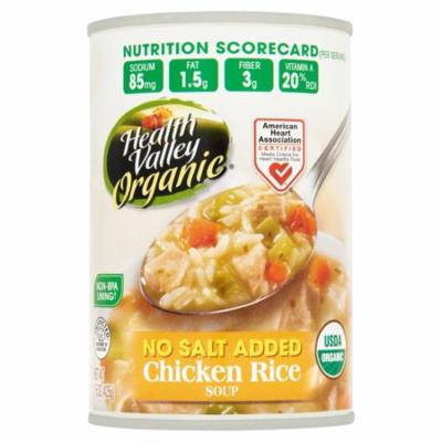 Health Valley Soup Chicken Rice No Salt,15 Oz (Pack Of 12)