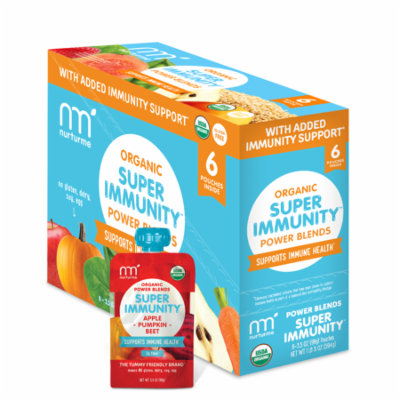NurturMe Organic Power Blend Super Immunity: Apple + Pumpkin + Beet (3.5 oz) - 6 Pack