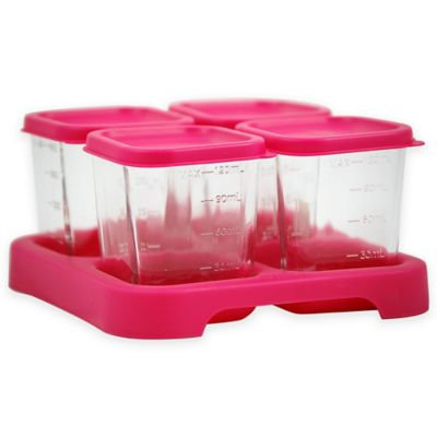 Green Sprouts® Fresh Baby Food 4-oz. Glass Cubes in Pink (Set of 4)