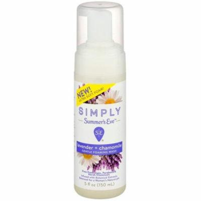 4 Pack - Summer's Eve Simply Foam Wash, Lavender & Chamomile 5 oz