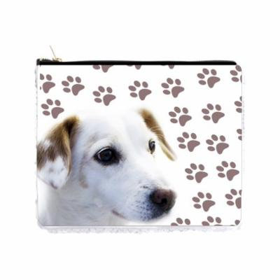 White Retriever Dog with Pawprints - Double Sided 6.5