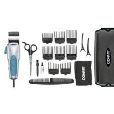 Conair Custom Cut 18-piece Haircut Kit; Home Hair Cutting Kit with No Slip Grip