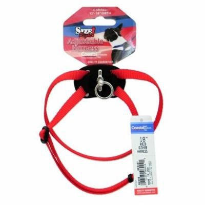 Coastal Pet Size Right Nylon Adjustable Harness - Red X-Small - (Girth Size 10