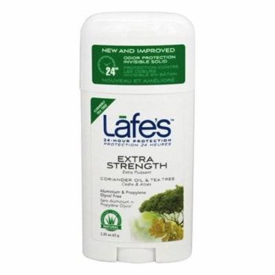 24-Hour Protection Deodorant Stick Extra Strength Coriander Oil & Tea Tree - 2.25 oz. by Lafe's (pack of 1)